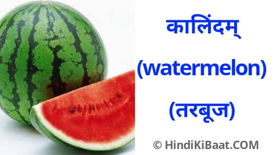 Watermelon in Sanskrit. तरबूज का संस्कृत में नाम